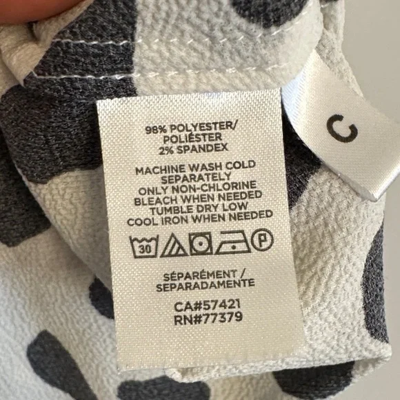 Ann Taylor Black and White Spotted Button Down Shirt - Picture 4 of 4